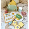 Drewniany Toster z Akcesoriami Woopie Green - Edukacyjny Zestaw FSC - 007