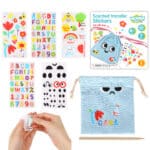 WOOPIE ART&FUN Zestaw Kreatywny Magiczna Torebka + Naklejki do Dekoracji ponad 109 szt. (ZESTAW 5 SZT.) - 001