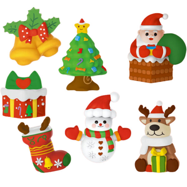 WOOPIE Zestaw Kreatywny z Farbami DIY Zrób Odlewy Gipsowe Figurki i Pomaluj - Zestaw Świąteczny - 002