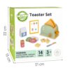 Drewniany Toster z Akcesoriami Woopie Green - Edukacyjny Zestaw FSC - 015