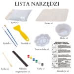 WOOPIE Zestaw Kreatywny z Farbami DIY Zrób Odlewy Gipsowe Figurki i Pomaluj - Zestaw Jednorożce - 004