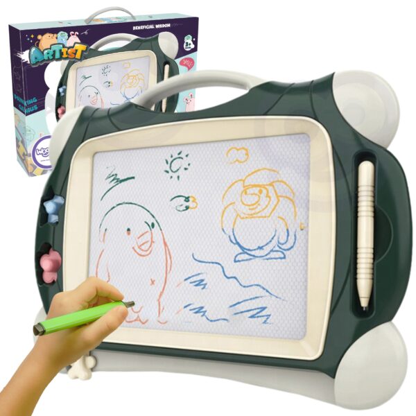 WOOPIE Znikopis Tablica Magnetyczna Kolorowa + 2 Stempelki Zielony - 001