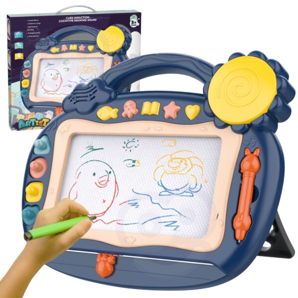 WOOPIE Znikopis Tablica Magnetyczna Kolorowa Stempelki Niebieski - 001