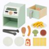 Zestaw Kuchenny Air Fryer Drewniany z Jedzeniem 10 el Tooky Toy - 005