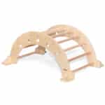 Drewniany Bujak Montessori Viga Naturalny - Wielofunkcyjny Mostek - 001