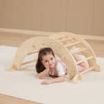 Drewniany Bujak Montessori Viga Naturalny - Wielofunkcyjny Mostek - 003