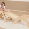 Drewniany Bujak Montessori Viga Naturalny - Wielofunkcyjny Mostek - 007