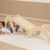 Drewniany Bujak Montessori Viga Naturalny - Wielofunkcyjny Mostek - 009