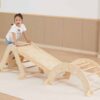 Drewniany Bujak Montessori Viga Naturalny - Wielofunkcyjny Mostek - 010