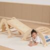 Drewniany Bujak Montessori Viga Naturalny - Wielofunkcyjny Mostek - 013