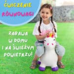 WOOPIE Skoczek Gumowy do Skakania Jednorożec Biały+ Pompka - 003