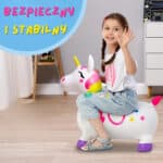 WOOPIE Skoczek Gumowy do Skakania Jednorożec Biały+ Pompka - 006