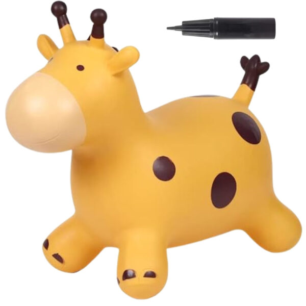 WOOPIE Skoczek Gumowy do Skakania Żyrafa Żółta + Pompka - 001
