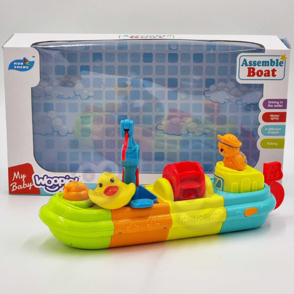 Zabawka do kąpieli statek 4w1 młynek armatka 18m+ – WOOPIE BABY - 011