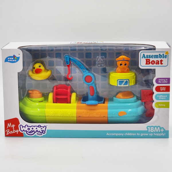 Zabawka do kąpieli statek 4w1 młynek armatka 18m+ – WOOPIE BABY - 012