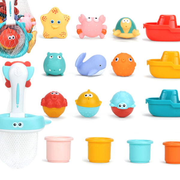 Zestaw do Kąpieli i Piasku 17 el. 12m+ - WOOPIE BABY - 001