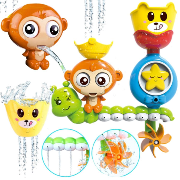 Zabawka do kąpieli małpka oczy się kręcą 18m+ – WOOPIE BABY - 001