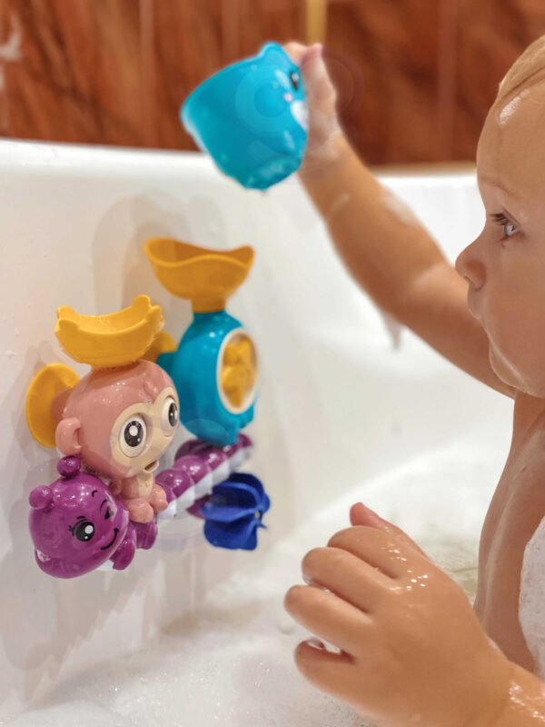 Zabawka do kąpieli małpka oczy się kręcą 18m+ – WOOPIE BABY - 002