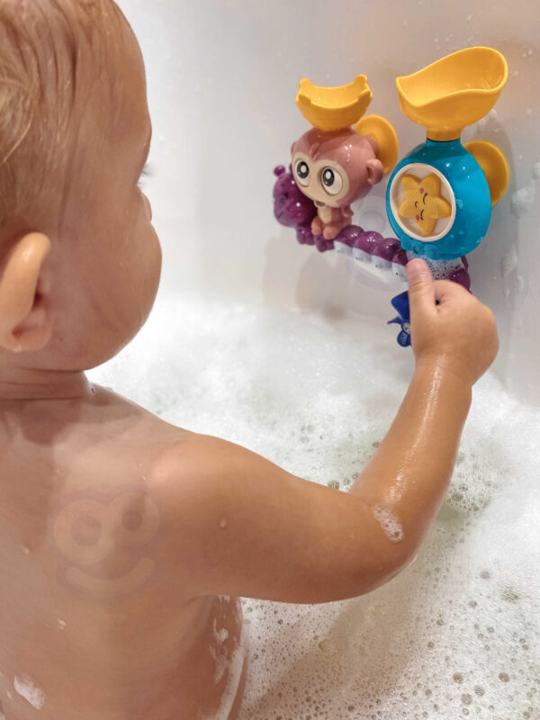 Zabawka do kąpieli małpka oczy się kręcą 18m+ – WOOPIE BABY - 008