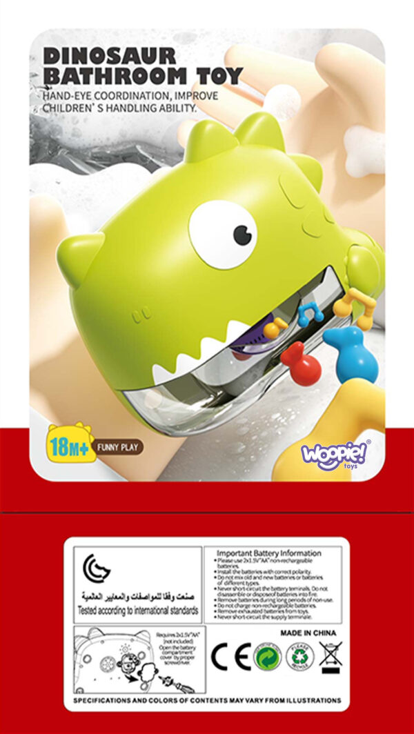 Zabawka do Kąpieli Dinozaur Wodoodporna IP6 - WOOPIE - 007