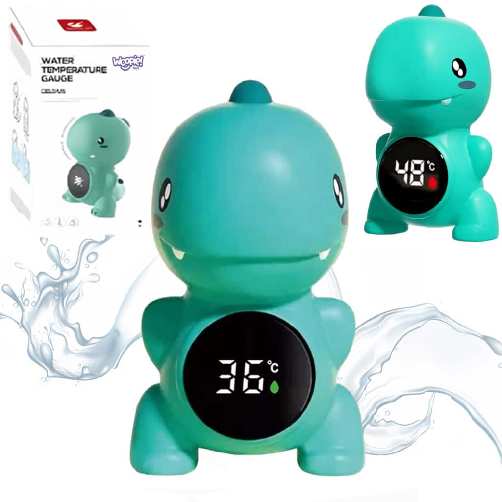 Termometr do wody Dinozaur z kolorowym wskaźnikiem 0+ - WOOPIE BABY - 001