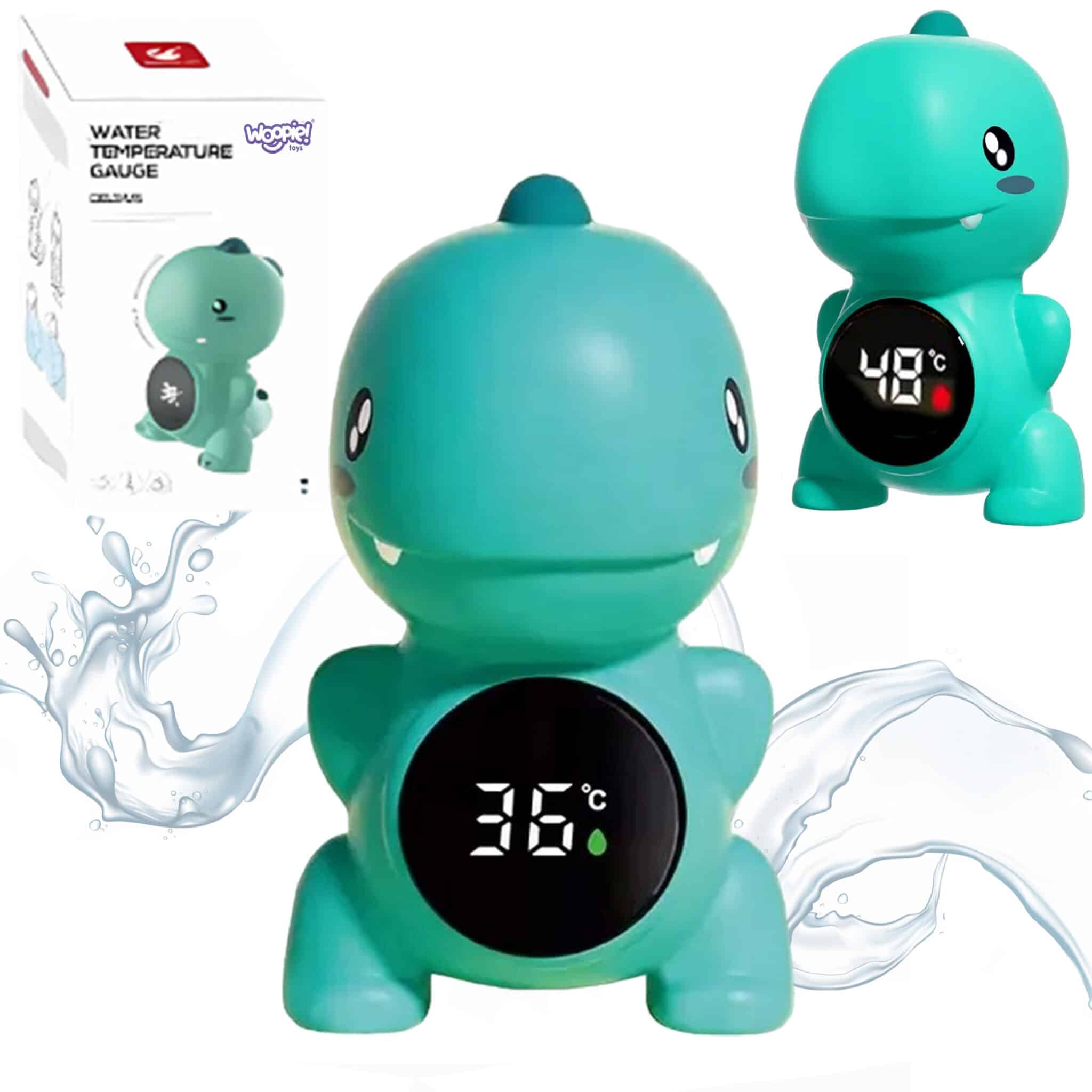 Termometr do wody Dinozaur z kolorowym wskaźnikiem 0+ - WOOPIE BABY - 001