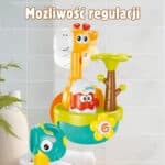 Zabawka do kąpieli żyrafa bez baterii lejek 18m+ – WOOPIE BABY - 002