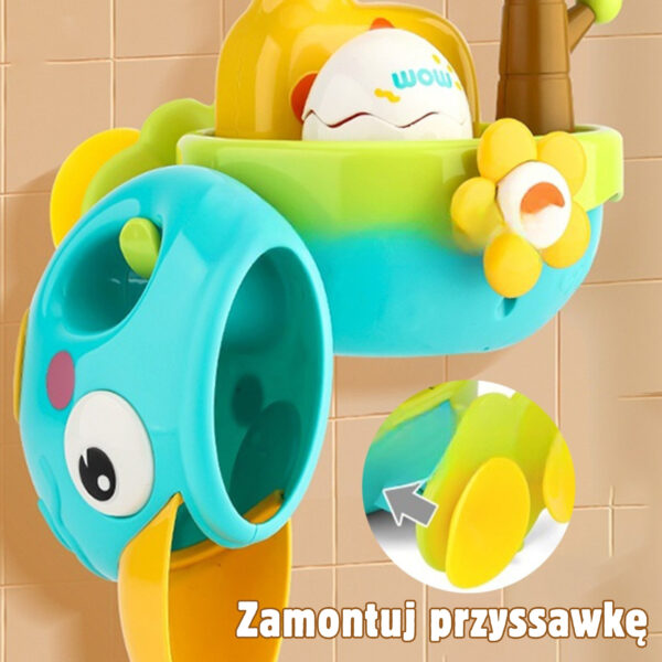 Zabawka do kąpieli żyrafa bez baterii lejek 18m+ – WOOPIE BABY - 005