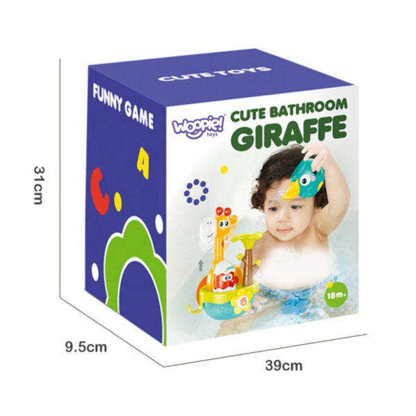 Zabawka do kąpieli żyrafa bez baterii lejek 18m+ – WOOPIE BABY - 009