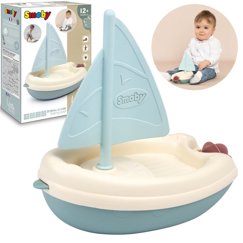 Ekologiczna żaglówka z bioplastiku do kąpieli 12m+ – Smoby - 001