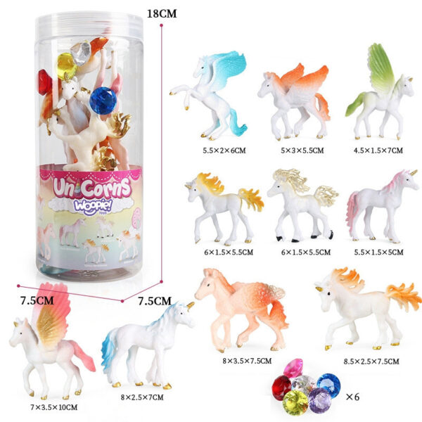 WOOPIE Zestaw Figurki Jednorożce 16 szt. - 013