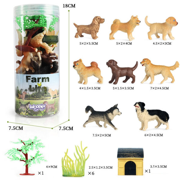 WOOPIE Zestaw Figurki Pieski 16 szt. - 005