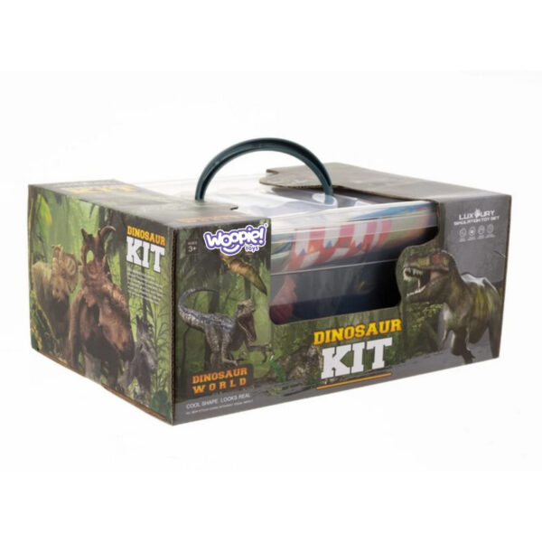 WOOPIE Zestaw Figurki Dinozaury 16 el. + Mata + Kuferek - 013