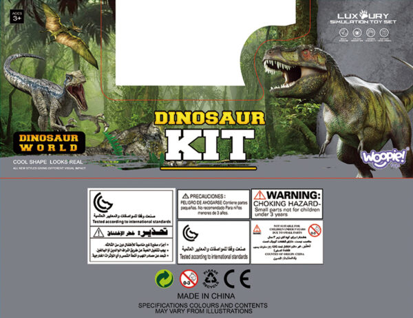 WOOPIE Zestaw Figurki Dinozaury 16 el. + Mata + Kuferek - 014