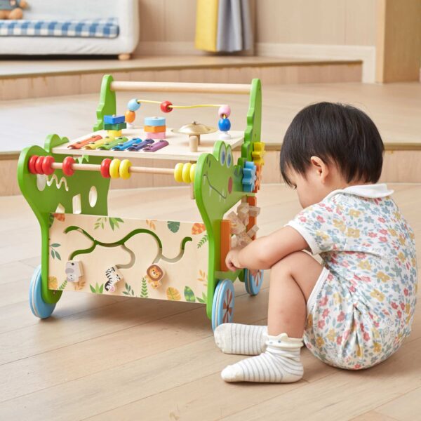 VIGA Drewniany Pchacz Edukacyjny Krokodylek 12w1 - 006