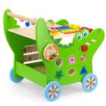 VIGA Drewniany Pchacz Edukacyjny Krokodylek 12w1 - 011