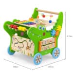 VIGA Drewniany Pchacz Edukacyjny Krokodylek 12w1 - 012