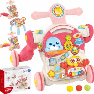 WOOPIE BABY Pchacz Chodzik Stolik Edukacyjny Hulajnoga Jeździk 4w1