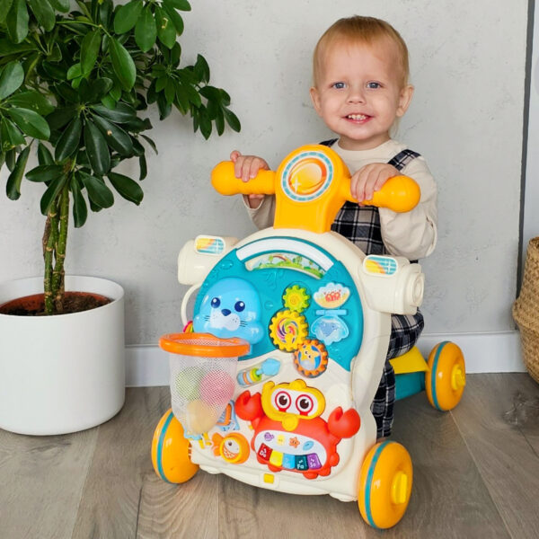 WOOPIE BABY Pchacz Chodzik Stolik Edukacyjny Hulajnoga Jeździk 4w1 - 002