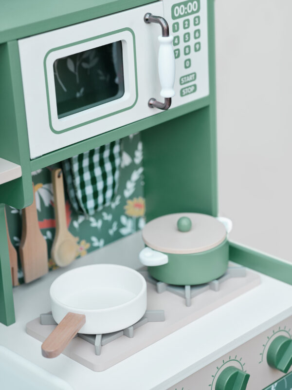 CLASSIC WORLD Duża Drewniana Kuchnia Vintage dla Dzieci + Akc - 011