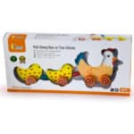 VIGA Zestaw do ciągnięcia Kurka z kurczakami 36 cm - 005