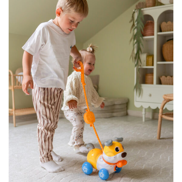 WOOPIE Interaktywny Piesek 2w1 Pchacz Szczekający 360° 6m+ - 004