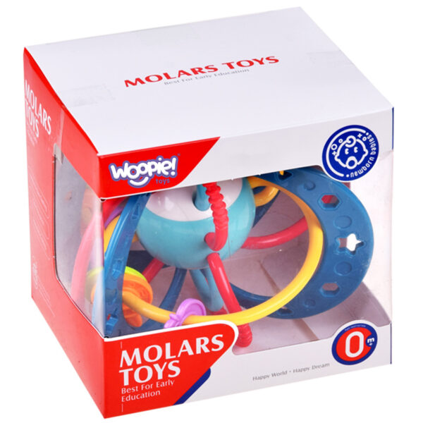 WOOPIE BABY Zabawka Sensoryczna 2w1 Gryzak Grzechotka Montessori - 006