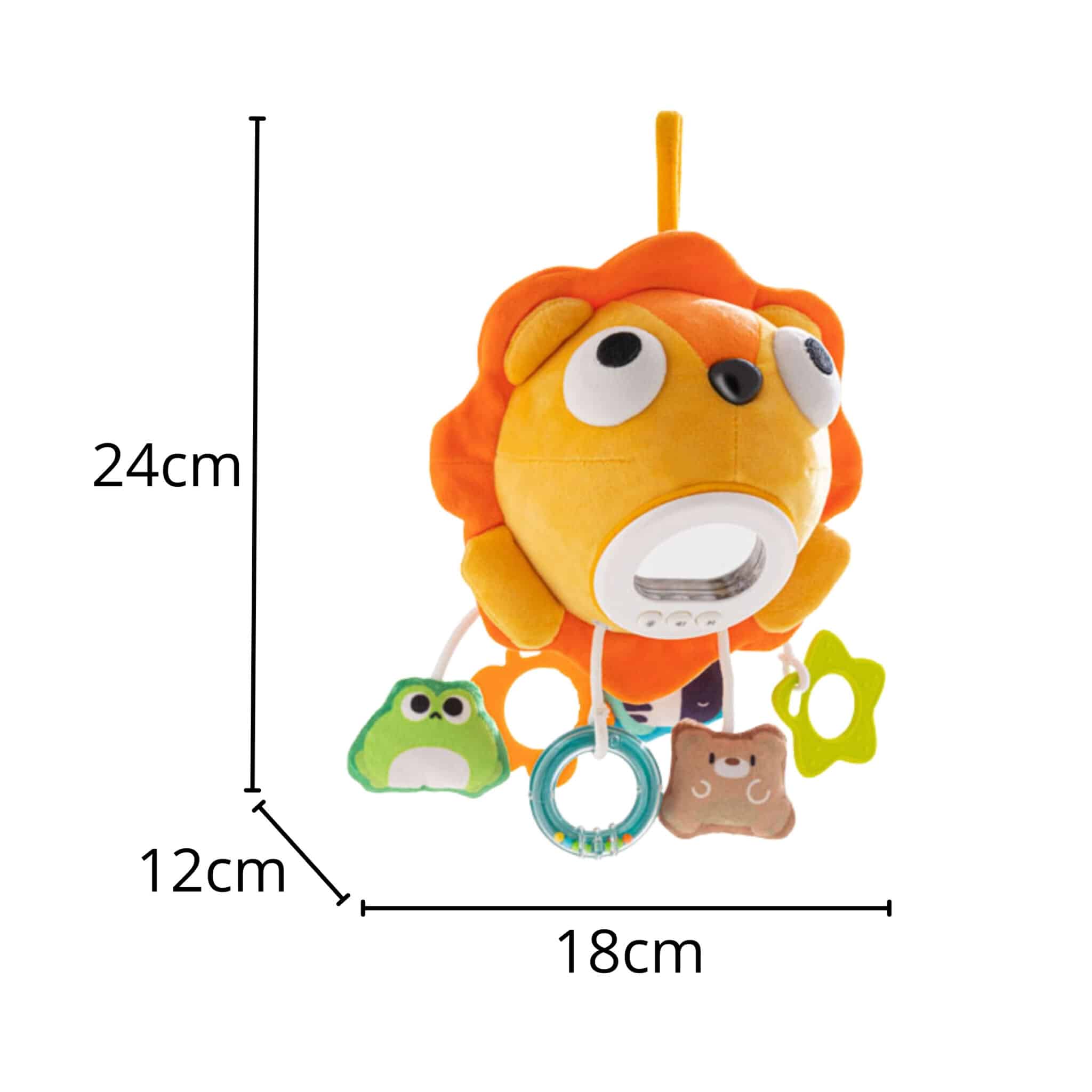 WOOPIE Baby Pluszowy Lew Maskotka Interaktywna Przytulanka Muzyczna z Zawieszkami i Gryzakami - 003