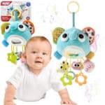 WOOPIE Baby Pluszowy Słonik Maskotka Interaktywna Przytulanka Muzyczna z Zawieszkami i Gryzakami - 001