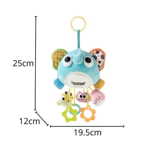 WOOPIE Baby Pluszowy Słonik Maskotka Interaktywna Przytulanka Muzyczna z Zawieszkami i Gryzakami - 005