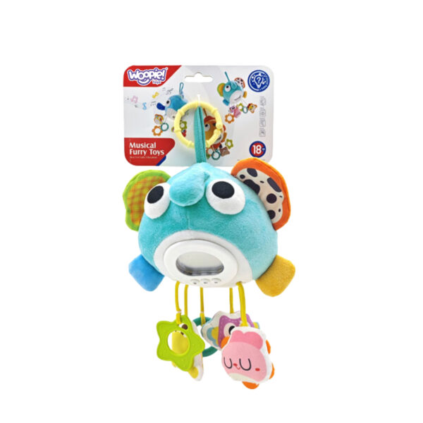 WOOPIE Baby Pluszowy Słonik Maskotka Interaktywna Przytulanka Muzyczna z Zawieszkami i Gryzakami - 006