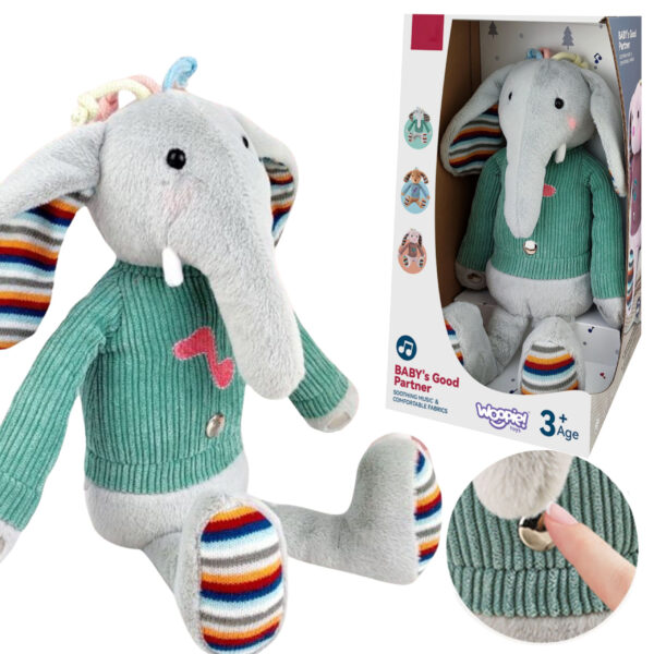 WOOPIE Interaktywny Słonik Przytulanka z Dźwiękiem i Światłem - 001