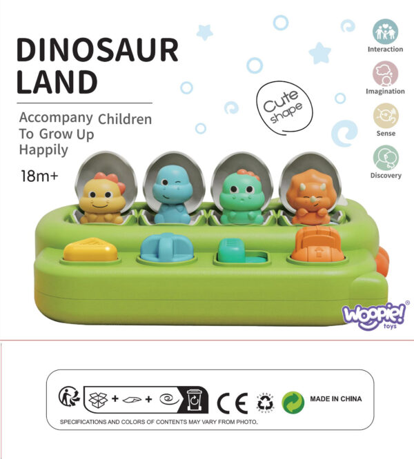 WOOPIE BABY Zabawka Edukacyjna Wyskakujące Dinozaury POP-UP - 009