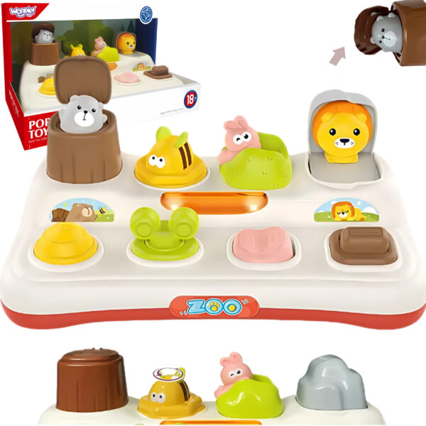 WOOPIE BABY Zabawka Edukacyjna Wyskakujące Zwierzątka ZOO Pop Up - 001